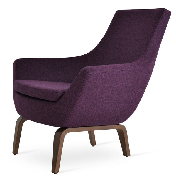 Soho Concept Rebecca Armchair In Camira Blazer Wool – Elegant Walnut Finish & 10-year Guarantee For Comfort Walnut  Soho-concept-dining-chair-13312