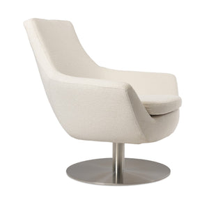 Soho Concept Rebecca Armchair – Stylish Swivel With Boucle Juno & Camira Era Fabrics, 10-year Guarantee, 350 Lbs Capacity White  Soho-concept-dining-chair-12508