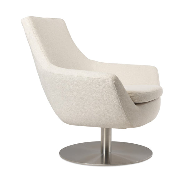 Soho Concept Rebecca Armchair – Stylish Swivel With Boucle Juno & Camira Era Fabrics, 10-year Guarantee, 350 Lbs Capacity White  Soho-concept-dining-chair-12508