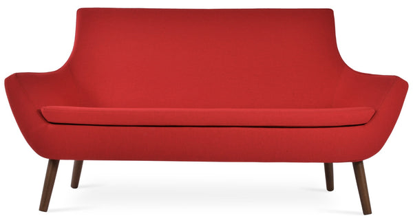 Soho Concept Rebecca Sofa - Elegant Boucle & Camira Upholstery, Solid Walnut Frame, 10-year Guarantee, Made In Turkiye Walnut,Red Solid Beech Wood ,Wa,Nut Finish Soho-concept-dining-chair-12520