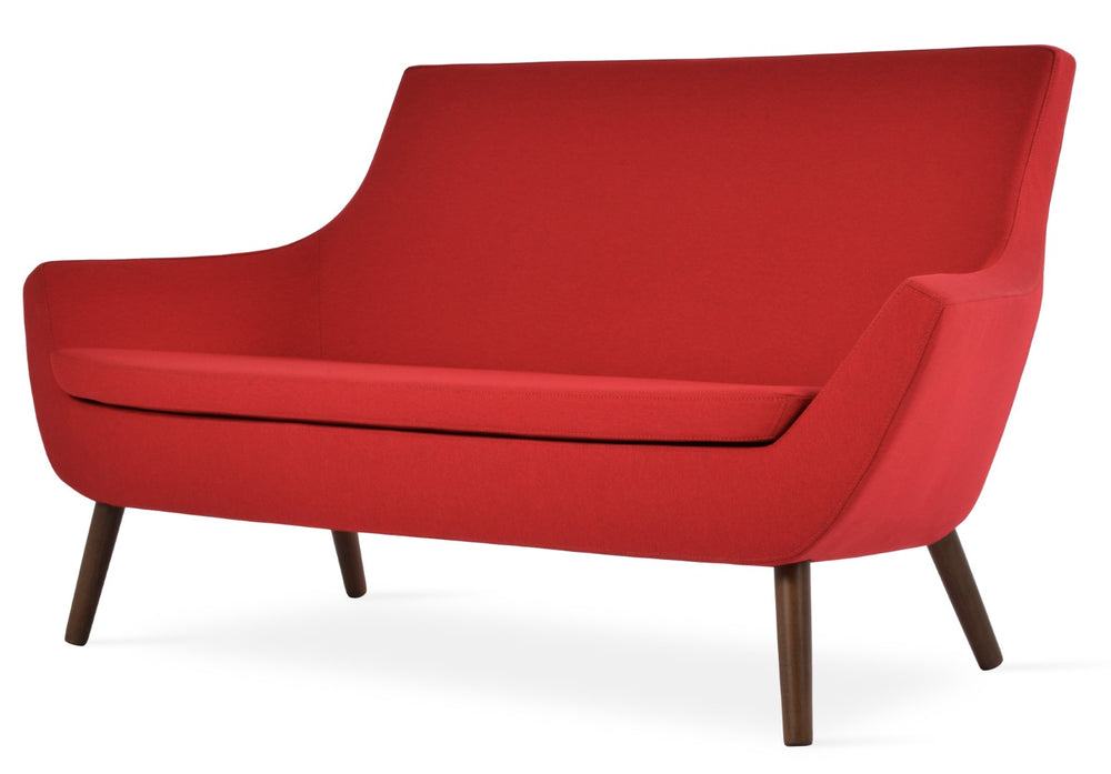 Soho Concept Rebecca Sofa - Elegant Boucle & Camira Upholstery, Solid Walnut Frame, 10-year Guarantee, Made In Turkiye Walnut,Red Solid Beech Wood ,Wa,Nut Finish Soho-concept-dining-chair-13318