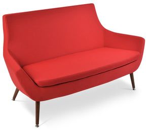 Soho Concept Rebecca Sofa - Elegant Boucle & Camira Upholstery, Solid Walnut Frame, 10-year Guarantee, Made In Turkiye Walnut,Red Solid Beech Wood ,Wa,Nut Finish Soho-concept-dining-chair-12521