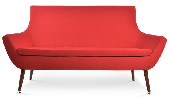 Soho Concept Rebecca Sofa - Elegant Boucle & Camira Upholstery, Solid Walnut Frame, 10-year Guarantee, Made In Turkiye Walnut,Red Solid Beech Wood ,Wa,Nut Finish Soho-concept-dining-chair-13319