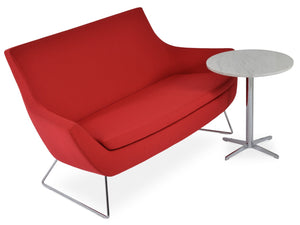 Soho Concept Rebecca Two-seater Sofa In Boucle Juno & Camira Era - Stylish, Durable, 10-year Fabric Guarantee! Red  Soho-concept-dining-chair-12517