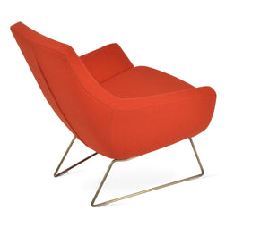 Soho Concept Rebecca Armchair - Luxurious Swivel Seating In Camira Blazer Wool, 10-year Guarantee, Grey & Brass Orange  Soho-concept-dining-chair-13329