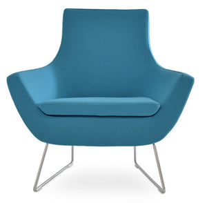 Soho Concept Rebecca Armchair - Stylish Wool Upholstery, Durable Steel Frame, 10-year Guarantee, Limited Stock! Turquoise  Soho-concept-dining-chair-12555