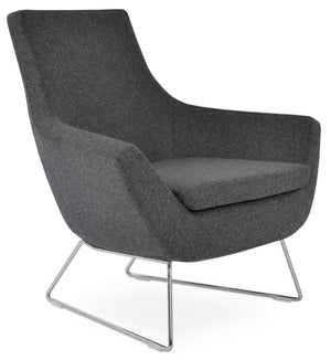 Soho Concept Rebecca Armchair - Stylish Wool Upholstery, Durable Steel Frame, 10-year Guarantee, Limited Stock! Dark Grey  Soho-concept-dining-chair-12561