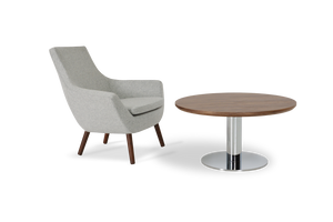 Soho Concept Rebecca Armchair With Solid Wood Legs, Boucle & Camira Fabrics, 10-year Guarantee, Stylish Comfort Walnut  Soho-concept-dining-chair-12578