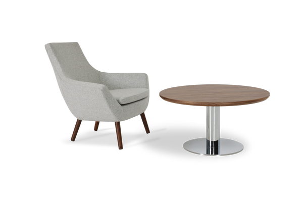 Soho Concept Rebecca Armchair With Solid Wood Legs, Boucle & Camira Fabrics, 10-year Guarantee, Stylish Comfort Walnut  Soho-concept-dining-chair-12578