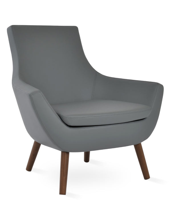 Soho Concept Rebecca Armchair - Stylish Leatherette Upholstered Comfort With Solid Wood Base & 2-year Guarantee Walnut,Grey  Soho-concept-dining-chair-12571