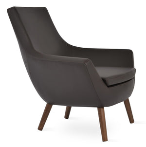 Soho Concept Rebecca Armchair - Luxurious Camira Yoredale Boucle & Leather, Solid Wood Base, 10-year Guarantee Brown  Soho-concept-dining-chair-12569