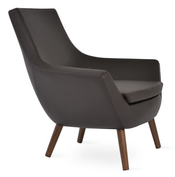 Soho Concept Rebecca Armchair - Luxurious Camira Yoredale Boucle & Leather, Solid Wood Base, 10-year Guarantee Brown  Soho-concept-dining-chair-12569