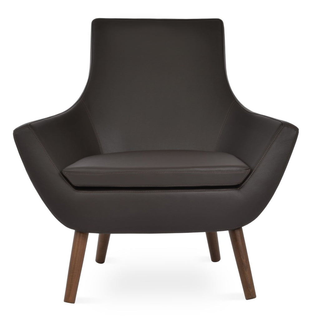 Soho Concept Rebecca Armchair - Luxurious Camira Yoredale Boucle & Leather, Solid Wood Base, 10-year Guarantee Brown  Soho-concept-dining-chair-12569