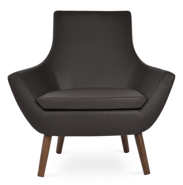 Soho Concept Rebecca Armchair - Luxurious Camira Yoredale Boucle & Leather, Solid Wood Base, 10-year Guarantee Brown  Soho-concept-dining-chair-13333