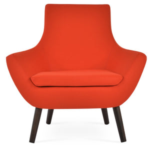 Soho Concept Rebecca Armchair – Premium Camira Blazer Wool, Solid Wood Base, 10-year Guarantee, Stylish Comfort Orange  Soho-concept-dining-chair-12568