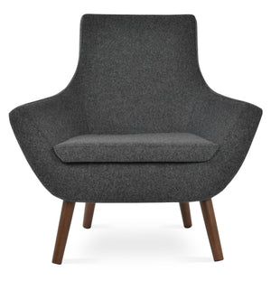 Soho Concept Rebecca Armchair - Premium Camira Blazer Wool, Solid Beech Wood Base, 10-year Guarantee, Mustard Dark Grey  Soho-concept-dining-chair-12566
