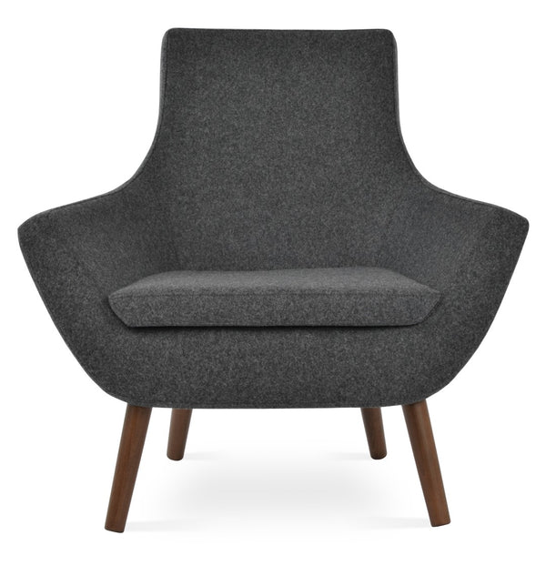 Soho Concept Rebecca Armchair - Premium Camira Blazer Wool, Solid Beech Wood Base, 10-year Guarantee, Mustard Dark Grey  Soho-concept-dining-chair-12566
