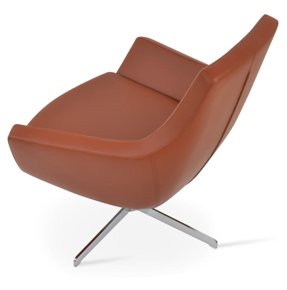 Soho Concept Rebecca Armchair Swivel With Chrome Base - Soft Ppm Leatherette, 2-year Guarantee, Stylish Comfort Cinnamon  Soho-concept-dining-chair-12461