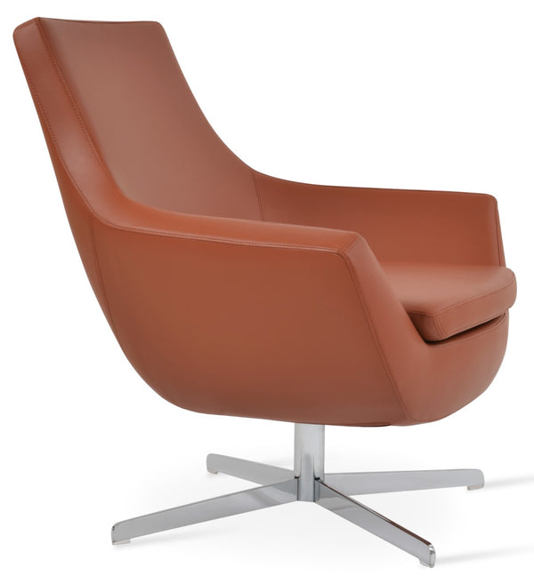 Soho Concept Rebecca Armchair Swivel With Chrome Base - Soft Ppm Leatherette, 2-year Guarantee, Stylish Comfort Cinnamon  Soho-concept-dining-chair-12383