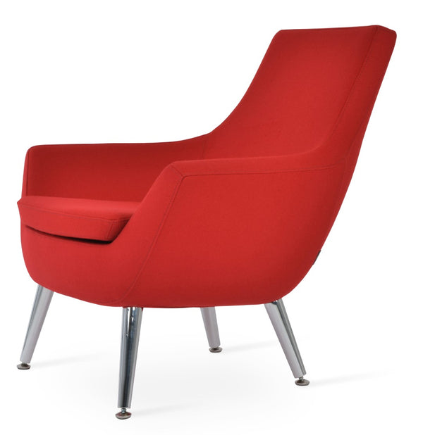 Soho Concept Rebecca Armchair - Classic Design With Camira Wool Upholstery, 10-year Guarantee, Dark Grey Finish Red  Soho-concept-dining-chair-12396