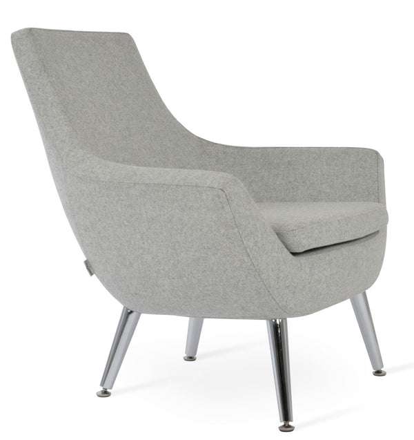 Soho Concept Rebecca Armchair - Stylish Camira Blazer Wool Fabric, 10-year Guarantee, Durable Design For Comfort Silver  Soho-concept-dining-chair-12397