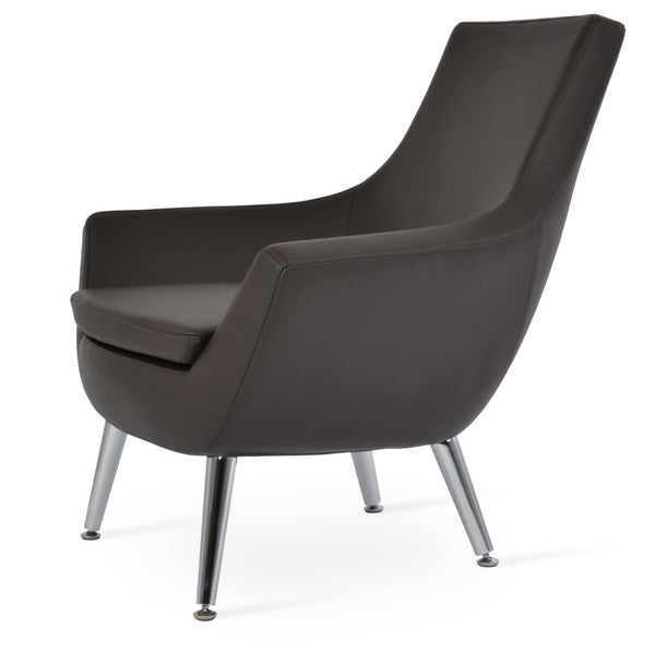 Soho Concept Rebecca Armchair In Camira Yoredale Boucle Fabric - Stylish Walnut & Orange, 10-year Guarantee! Brown  Soho-concept-dining-chair-12398