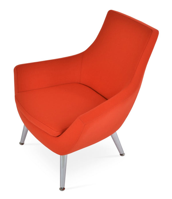 Soho Concept Rebecca Armchair - Classic Design With Camira Wool Upholstery, 10-year Guarantee, Dark Grey Finish Orange  Soho-concept-dining-chair-12399