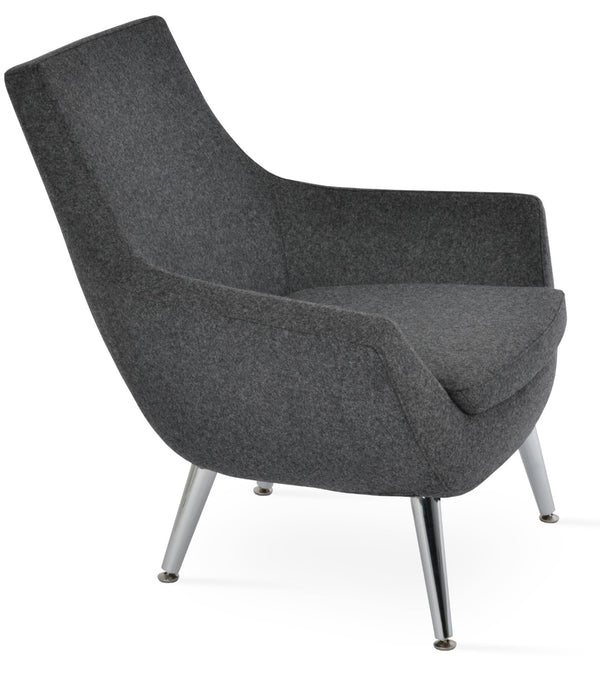 Soho Concept Rebecca Armchair - Classic Design With Camira Wool Upholstery, 10-year Guarantee, Dark Grey Finish Dark Grey  Soho-concept-dining-chair-12393