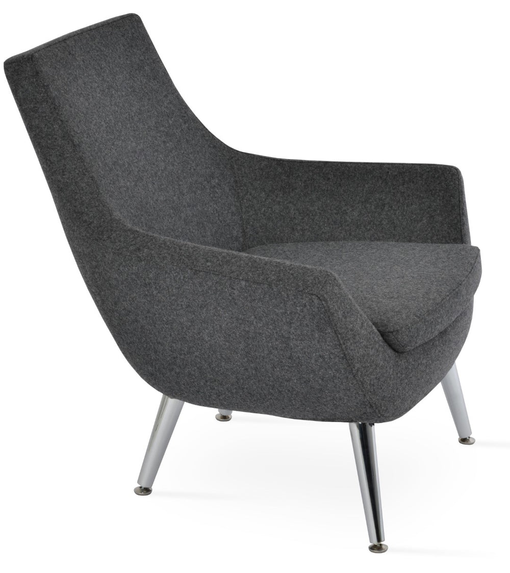 Soho Concept Rebecca Armchair - Classic Design With Camira Wool Upholstery, 10-year Guarantee, Dark Grey Finish White  Soho-concept-dining-chair-13304