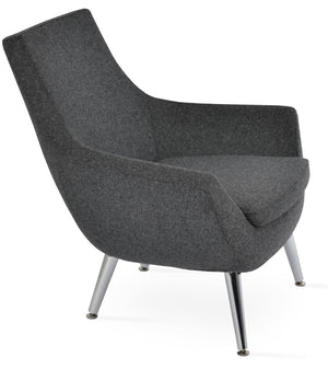 Soho Concept Rebecca Armchair - Classic Design With Camira Wool Upholstery, 10-year Guarantee, Dark Grey Finish Dark Grey  Soho-concept-dining-chair-12392