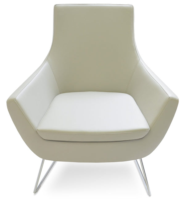 Soho Concept Rebecca Armchair - Stylish Industrial Design With Chrome Finish, Soft Leatherette & 2-year Guarantee Light Grey  Soho-concept-dining-chair-13327