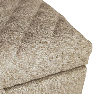 Lh Imports Reece Storage Bench - Elegant Tufted Design With Hidden Storage For A Clutter-free Home Experience Brown Black Metal Legs,Standard Padded Foam Cushion,100% Polyester Fabric,30,000 Rub Count Rec016-tan