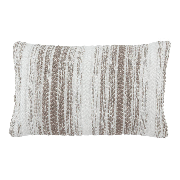 Jaipur Living Vibe by Jaipur Living Basket Weave Ombre Lumbar Pillow Indoor Outdoor Polyester Gray PLW103729