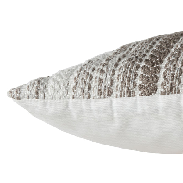 Jaipur Living Vibe by Jaipur Living Basket Weave Ombre Lumbar Pillow Indoor Outdoor Polyester Gray PLW103729