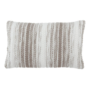 Jaipur Living Vibe by Jaipur Living Ombre Basket Weave Lumbar Pillow Cover Indoor Outdoor Gray PLC102451