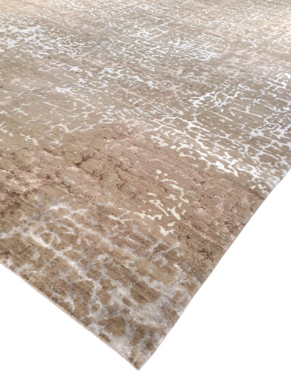 Pasargad Home Modern Collection Hand-knotted Abstract Silk & Wool Area Rug For Elegant Spaces   Reflection-3 2x3