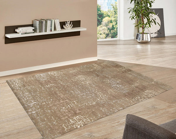 Pasargad Home Modern Collection Hand-knotted Abstract Silk & Wool Area Rug For Elegant Spaces   Reflection-3 2x3