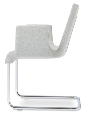 Soho Concept Brushed Stainless Steel Dining Chair With Camira Blazer Wool Upholstery – 10-year Durability Guarantee Silver  Soho-concept-dining-chair-05729