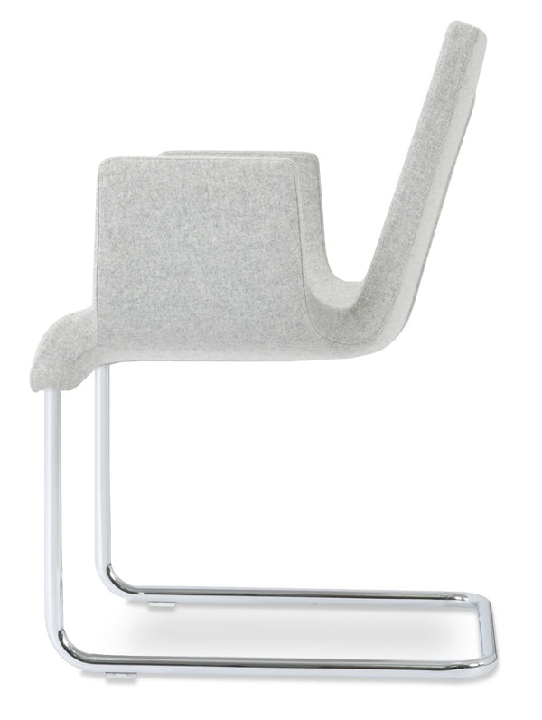 Soho Concept Brushed Stainless Steel Dining Chair With Camira Blazer Wool Upholstery – 10-year Durability Guarantee Silver  Soho-concept-dining-chair-05729