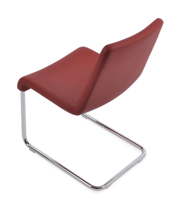 Soho Concept Reiss Chair - Modern Chrome Base Dining Chair With Italian Ppm & Camira Fabric, 5-10 Year Warranty Red  Soho-concept-dining-chair-05736