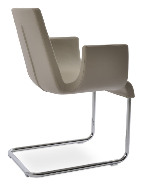 Soho Concept Reiss Arm Chair – Elegant Dining & Office Seating, Chrome Base, Italian Ppm & Camira Fabric Options Ppm Bone  Soho-concept-dining-chair-05731