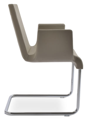 Soho Concept Reiss Arm Chair – Elegant Dining & Office Seating, Chrome Base, Italian Ppm & Camira Fabric Options Ppm Bone  Soho-concept-dining-chair-05731