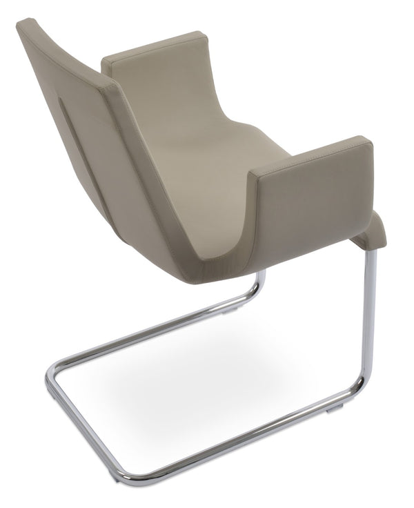 Soho Concept Reiss Arm Chair – Elegant Dining & Office Seating, Chrome Base, Italian Ppm & Camira Fabric Options Ppm Bone  Soho-concept-dining-chair-05731