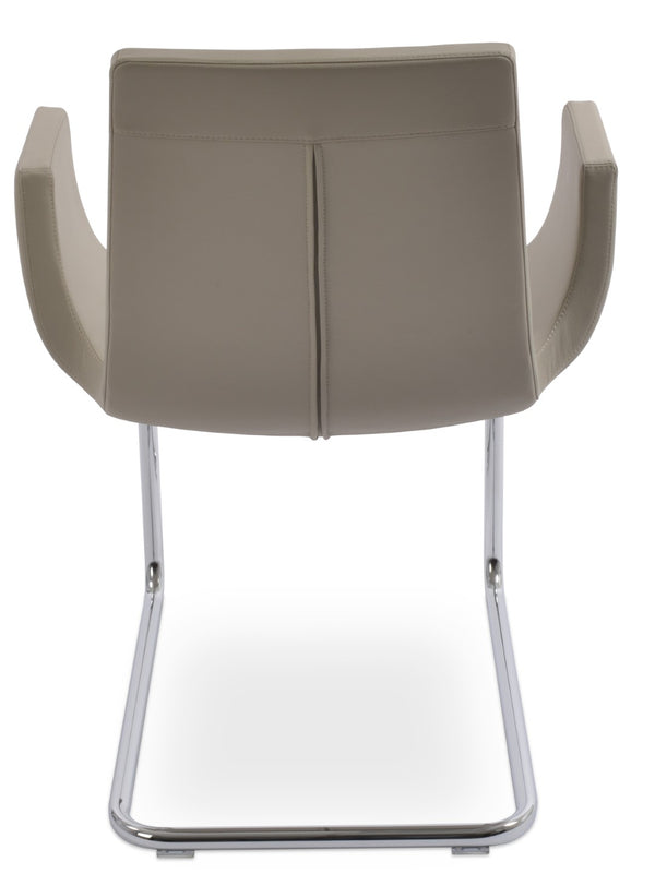 Soho Concept Reiss Arm Chair – Elegant Dining & Office Seating, Chrome Base, Italian Ppm & Camira Fabric Options Ppm Bone  Soho-concept-dining-chair-05731