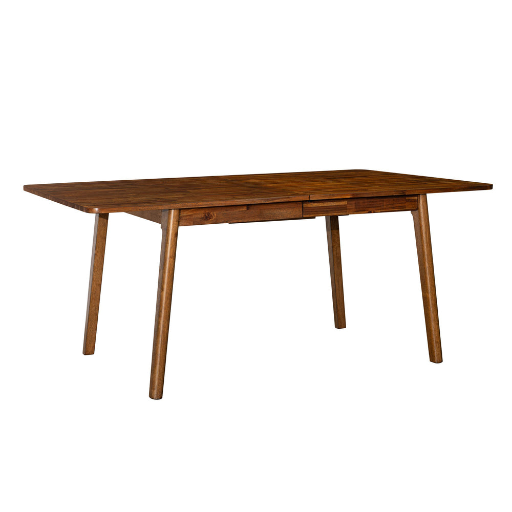 Lh Imports Remix Extension Dining Table - Stylish, Space-saving Design For 8, Perfect For Family Gatherings! Brown Acacia,Beech,Rubberwood Rem011