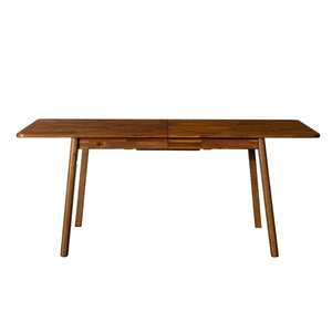 Lh Imports Remix Extension Dining Table - Stylish, Space-saving Design For 8, Perfect For Family Gatherings! Brown Acacia,Beech,Rubberwood Rem011
