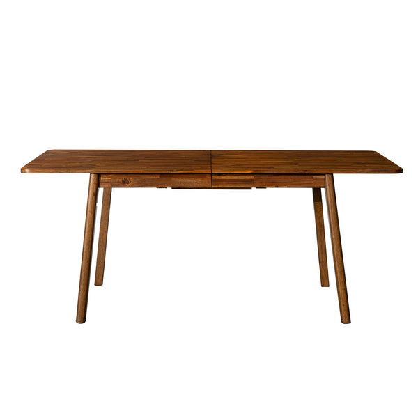 Lh Imports Remix Extension Dining Table - Stylish, Space-saving Design For 8, Perfect For Family Gatherings! Brown Acacia,Beech,Rubberwood Rem011