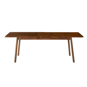 Lh Imports Remix Extension Dining Table - Stylish, Space-saving Design For 8, Perfect For Family Gatherings! Brown Acacia,Beech,Rubberwood Rem011