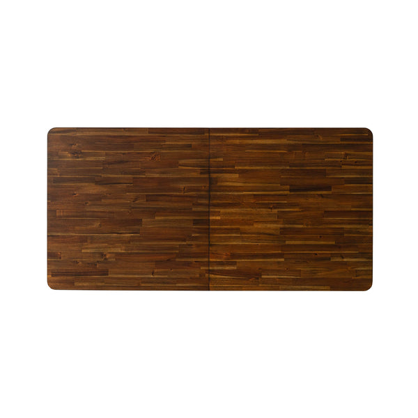 Lh Imports Remix Extension Dining Table - Stylish, Space-saving Design For 8, Perfect For Family Gatherings! Brown Acacia,Beech,Rubberwood Rem011