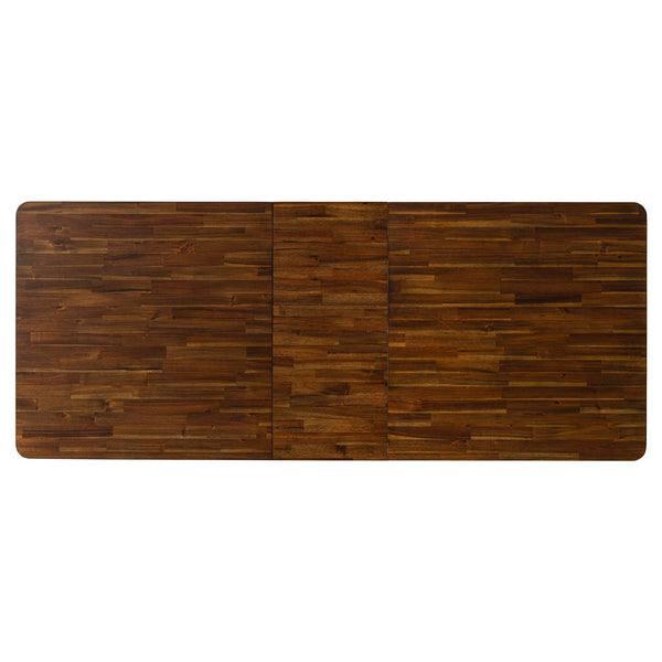 Lh Imports Remix Extension Dining Table - Stylish, Space-saving Design For 8, Perfect For Family Gatherings! Brown Acacia,Beech,Rubberwood Rem011